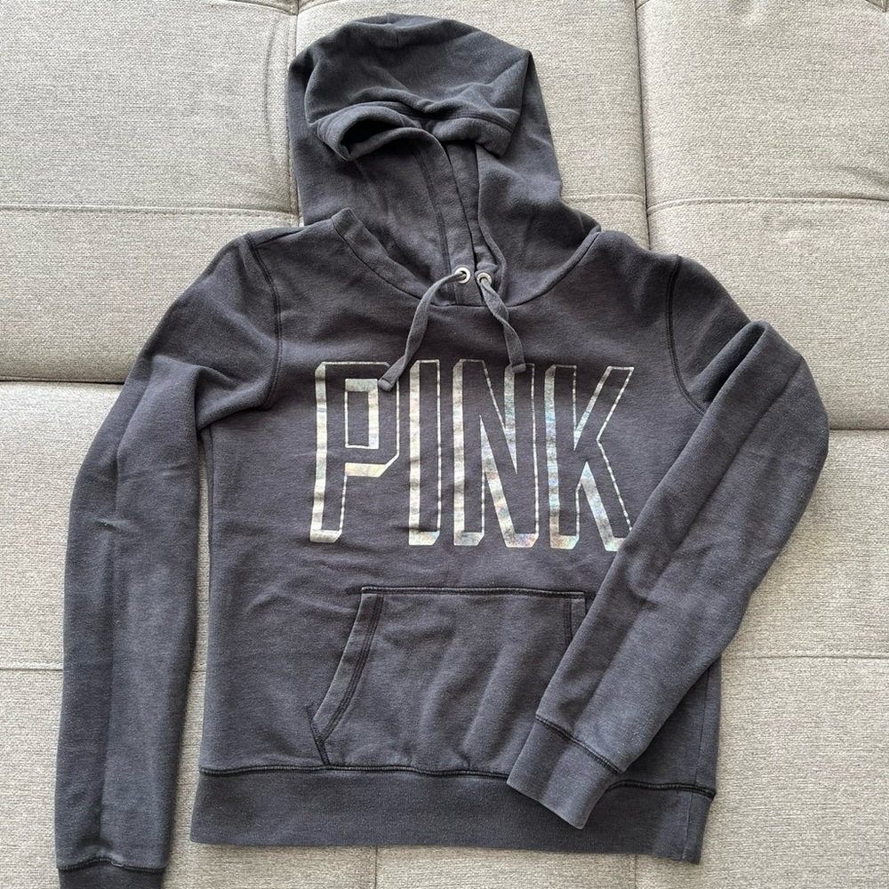 Victoria's Secret PINK Charcoal Hoodie M